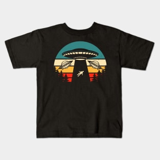 Retro Ufos Abduction Kids T-Shirt